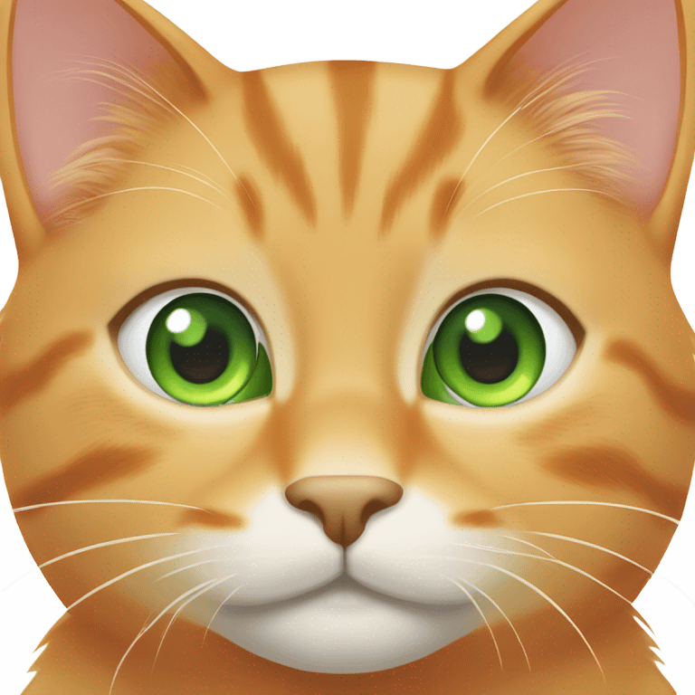 Light orange tabby cat with green eyes emoji