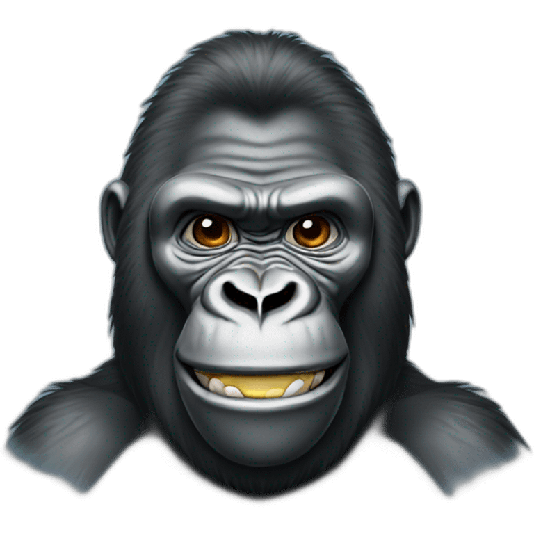 Gorilla smiling emoji