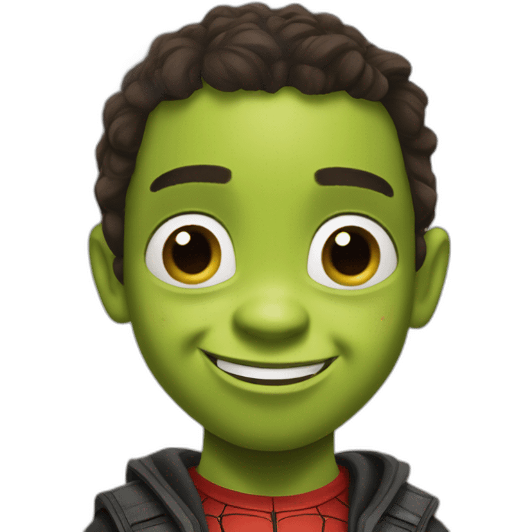 Shrek like miles morales emoji