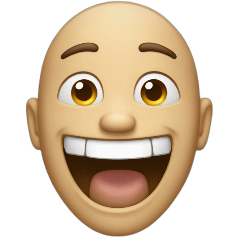 Guy laughing crazy  emoji