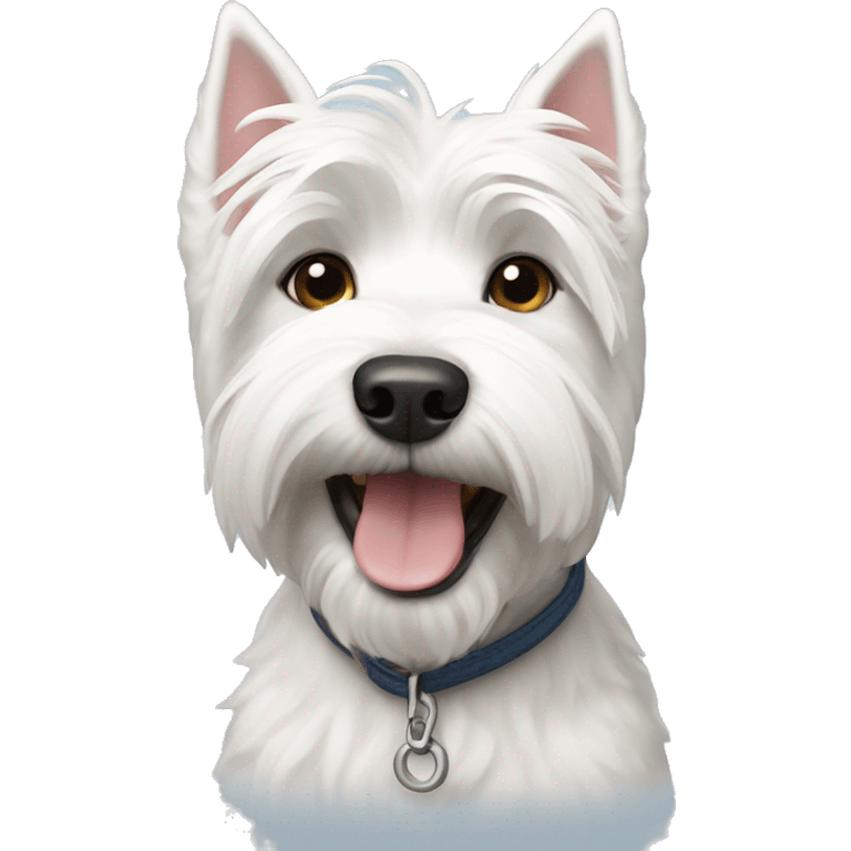 A Westie dog emoji