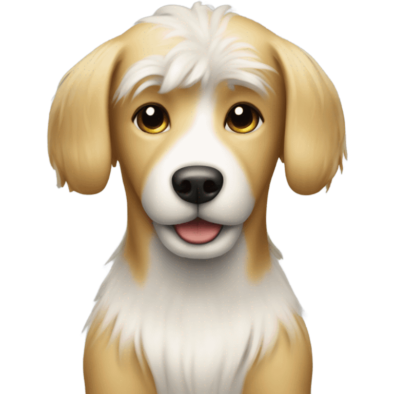 Blonde dog groomer with dog emoji