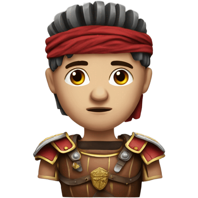 sad photorealistic Roman legionary emoji