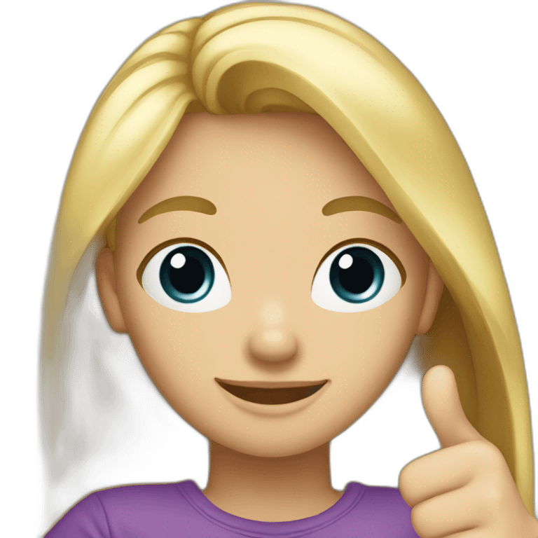 blonde girl thumbs up emoji