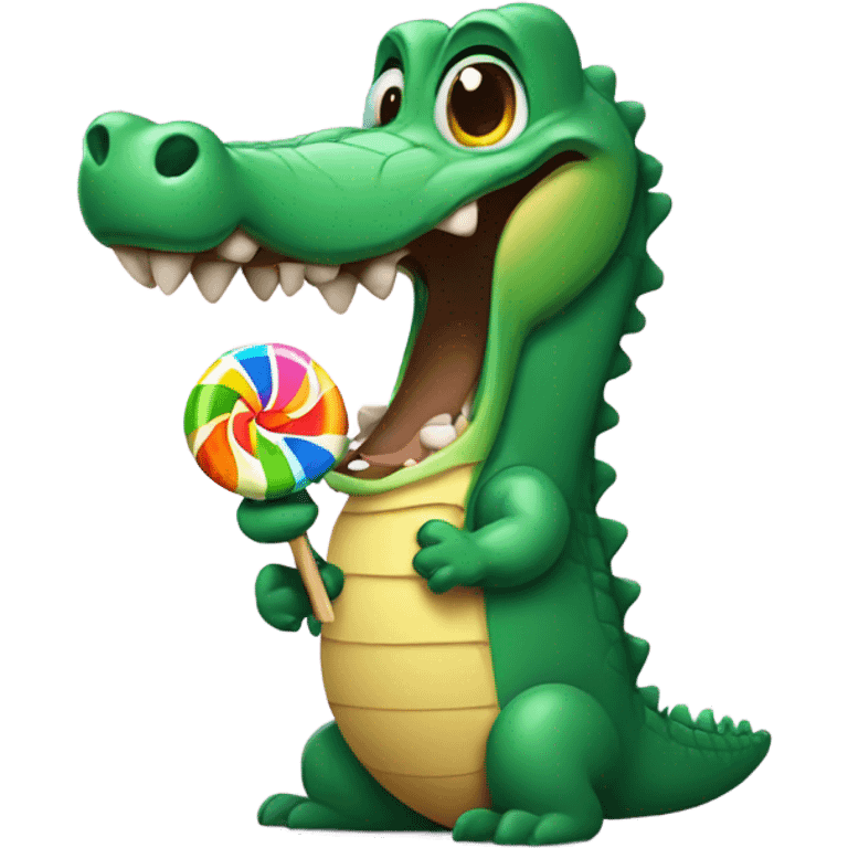 Alligator with a lollipop  emoji