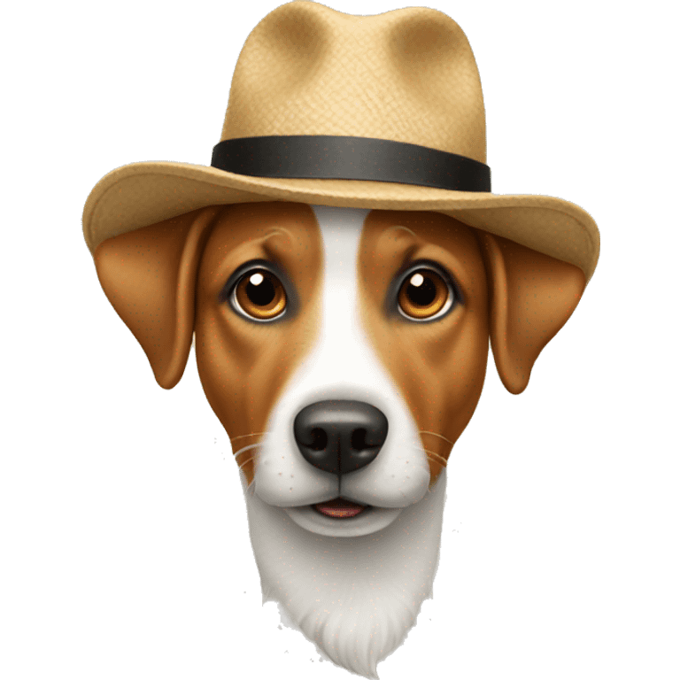 Dog wearing hat emoji