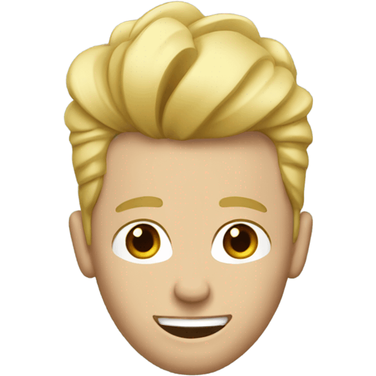 Blonde male with quiff emoji