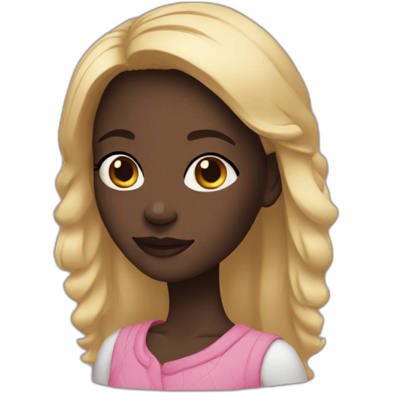 Girl black skin emoji