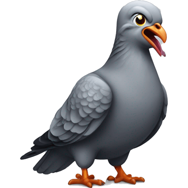 a really angry pigeon emoji