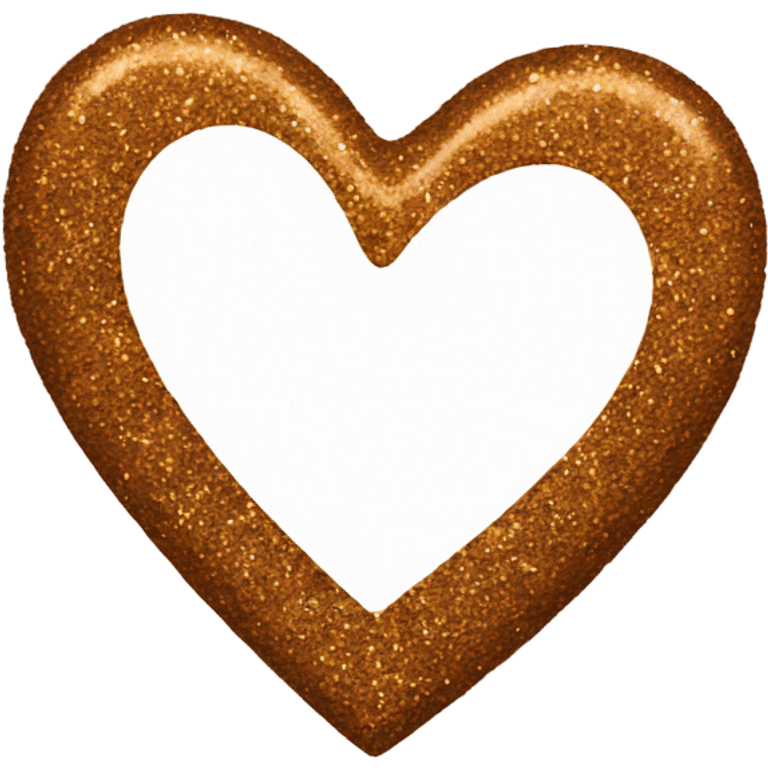 One Brown glitter heart emoji