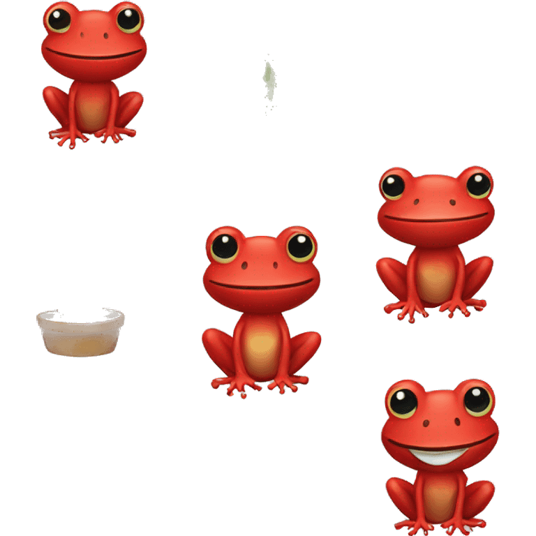 red frog holding cactus emoji