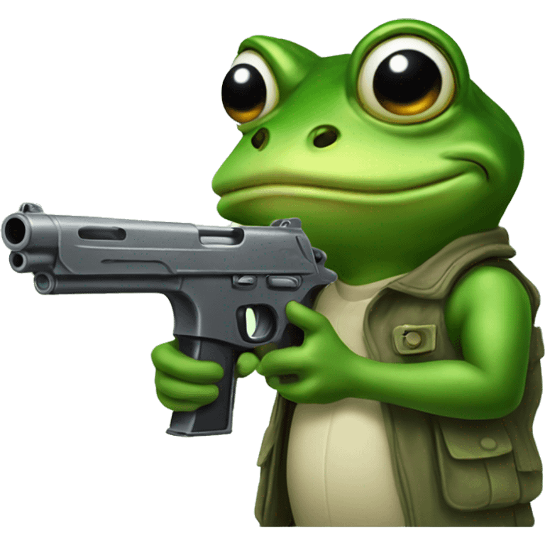 frog with gun emoji