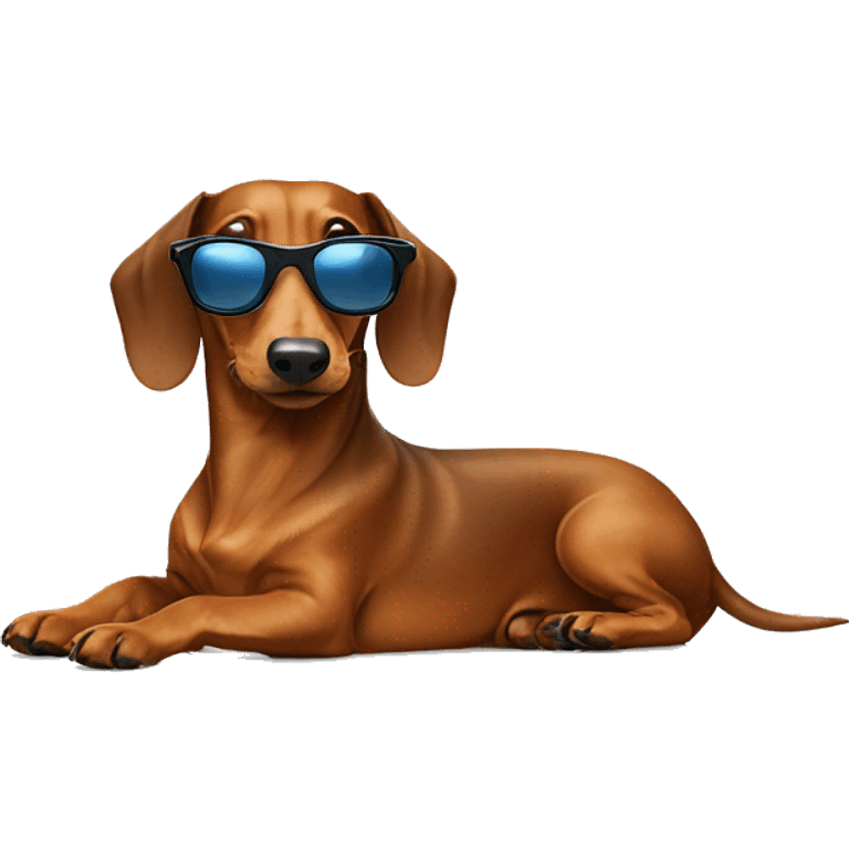 Dachshund wearing sunglasses  emoji