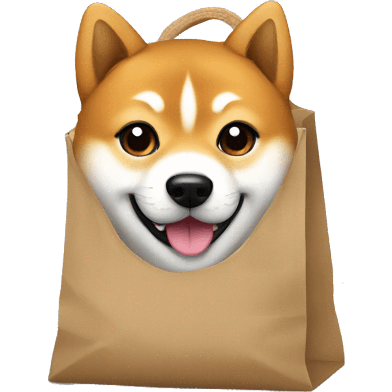 Shiba Inu in a bag emoji