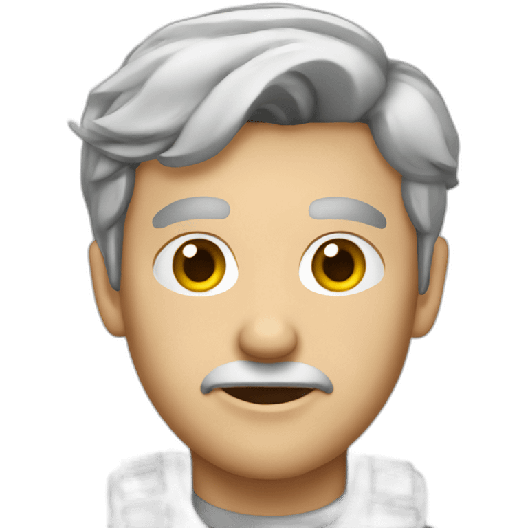 Privacy threat hunter with gray hair emoji