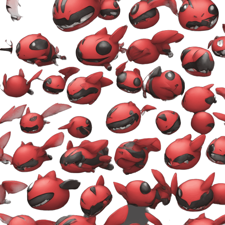 cool edgy black and red Pokémon emoji