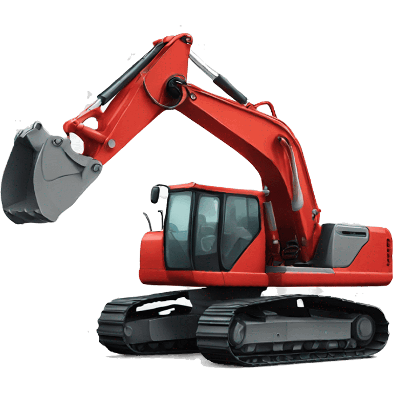 red excavator emoji