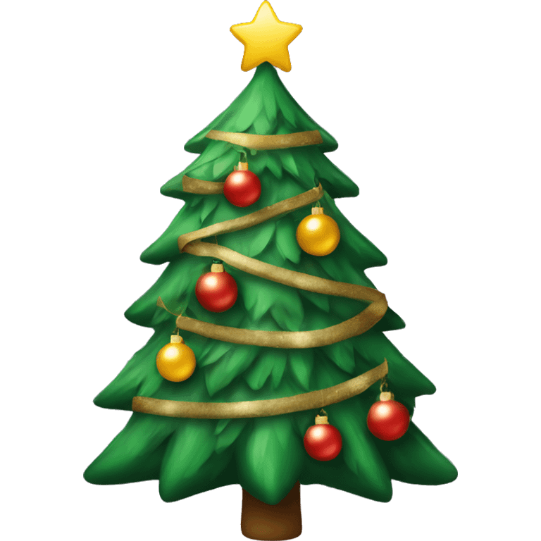 christmas trees with decoration  emoji