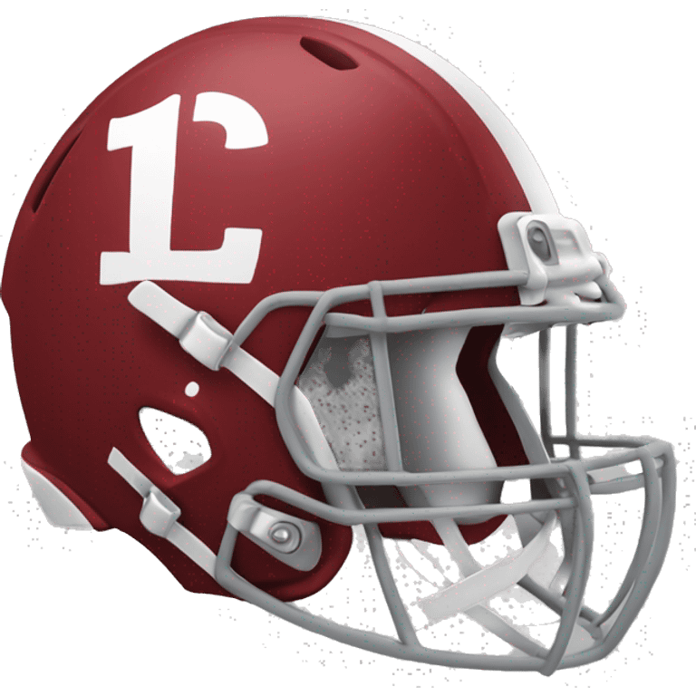 crimson football helmet side view with a small number 2 on the side emoji