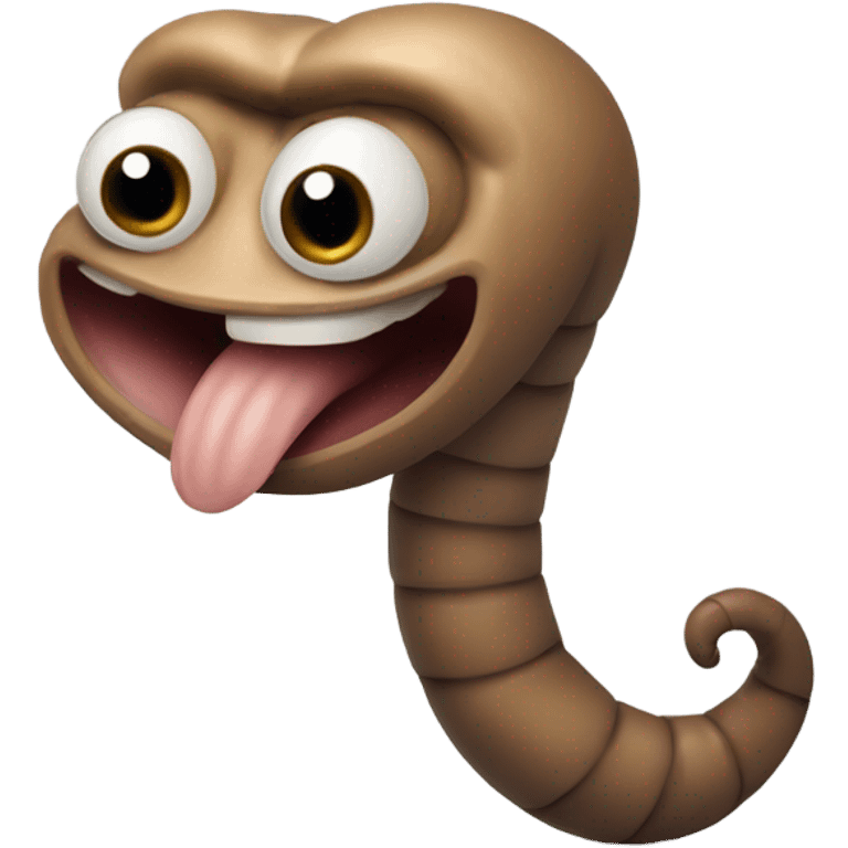 worm with the face of a monkey emoji