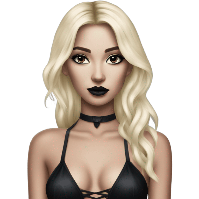 hyper realistic goth blonde victoria secret model emoji