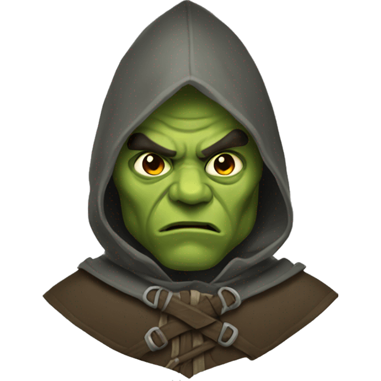 hooded orc armored with bow emoji