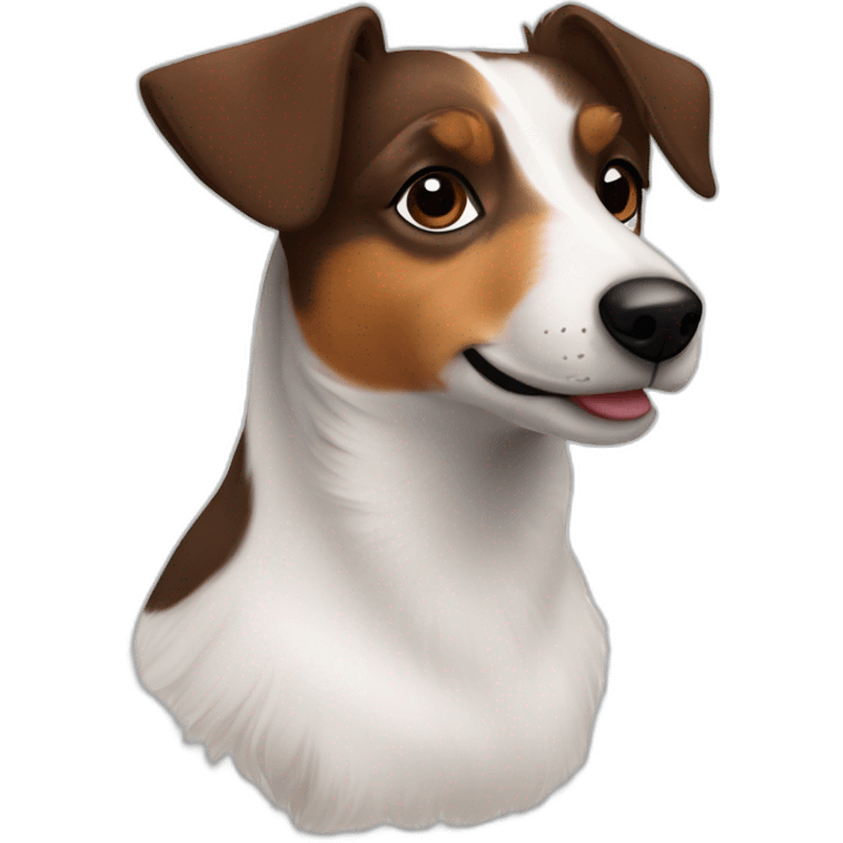 Jack Russell with berger australien marron emoji