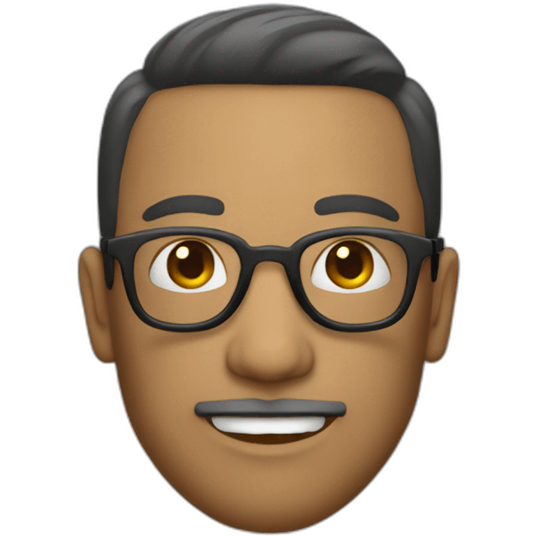 Peau mate avec des lunettes  emoji