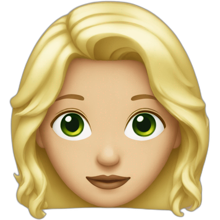 Blonde lady with green eyes emoji