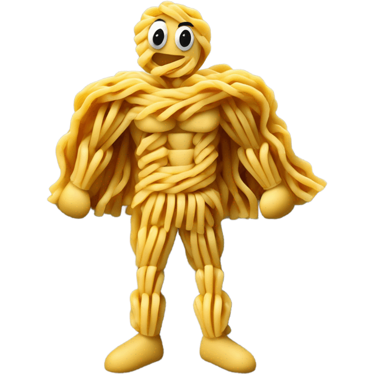 Super hero fusili pasta man  emoji