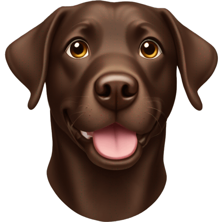 Happy chocolate lab emoji