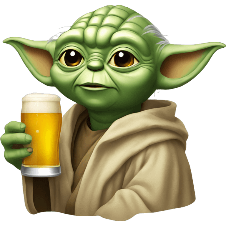 Yoda avec une bière  emoji