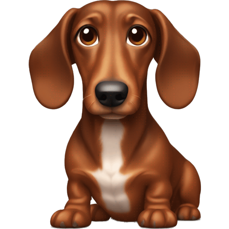 long brown hair wiener dog  emoji