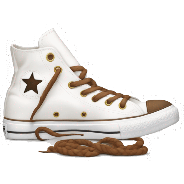 White and brown converse shoes emoji