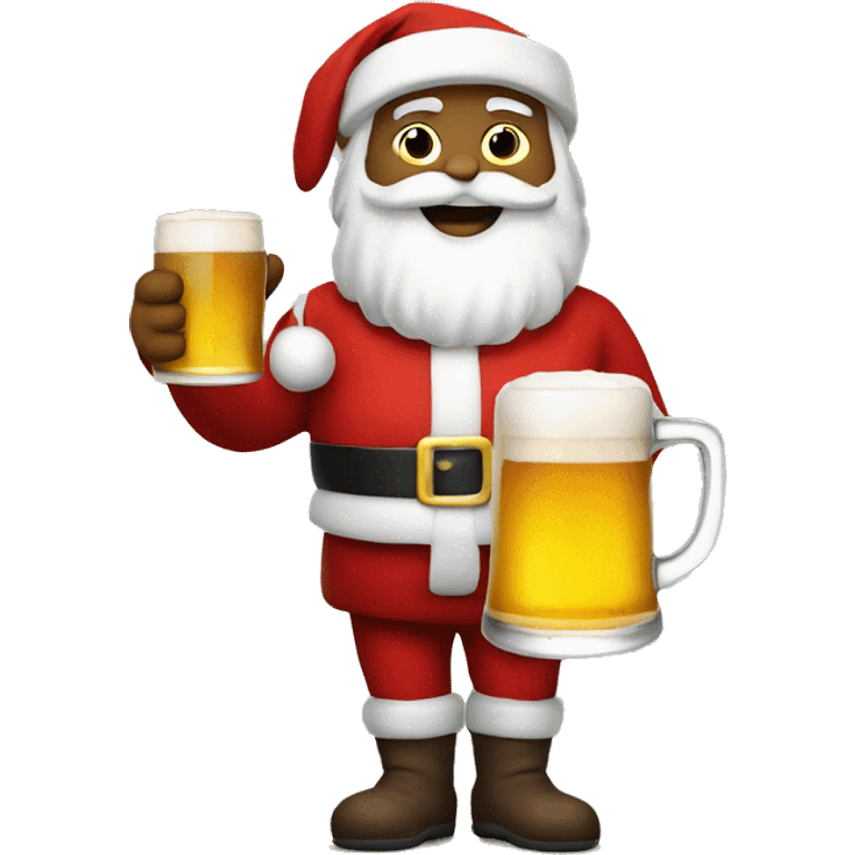 SANTA HOLDING BEER emoji