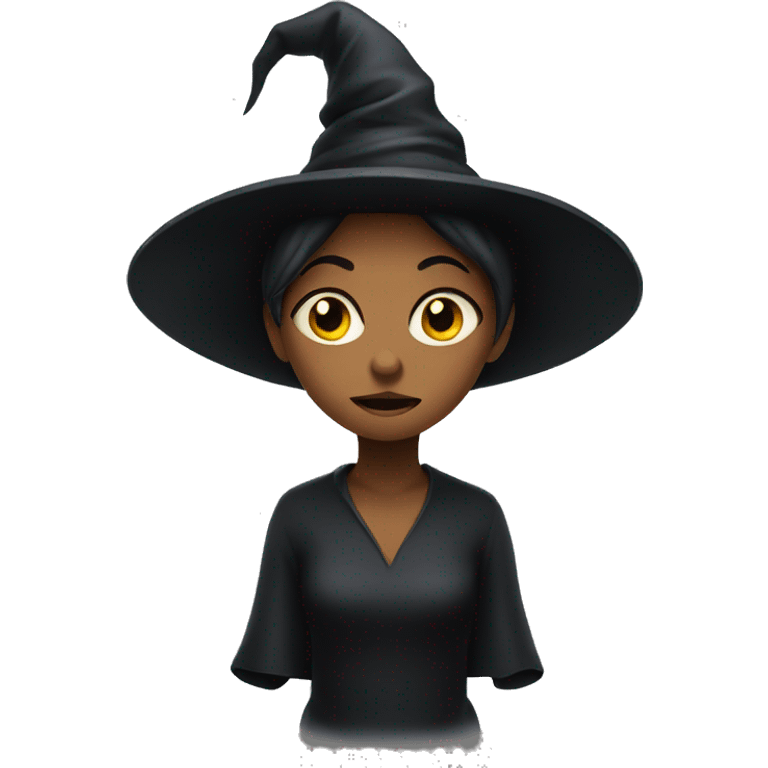 a witch with her eyes rolled  emoji