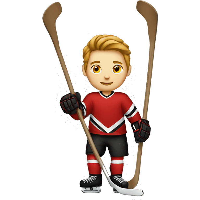 hockey player red emoji