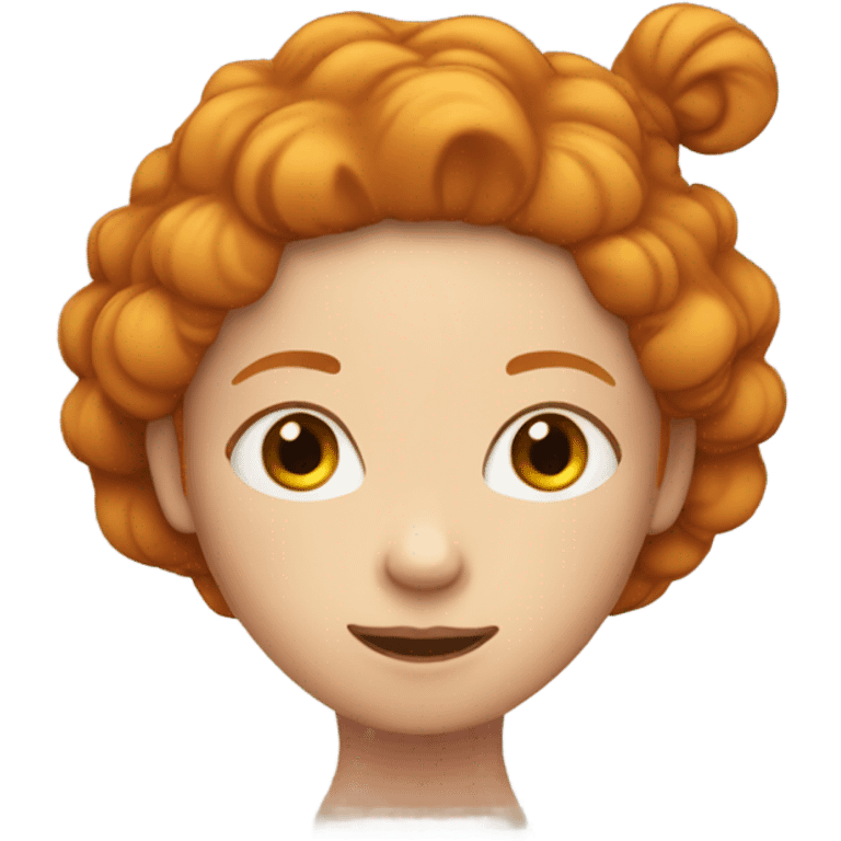 ginger girl with plop on her head emoji