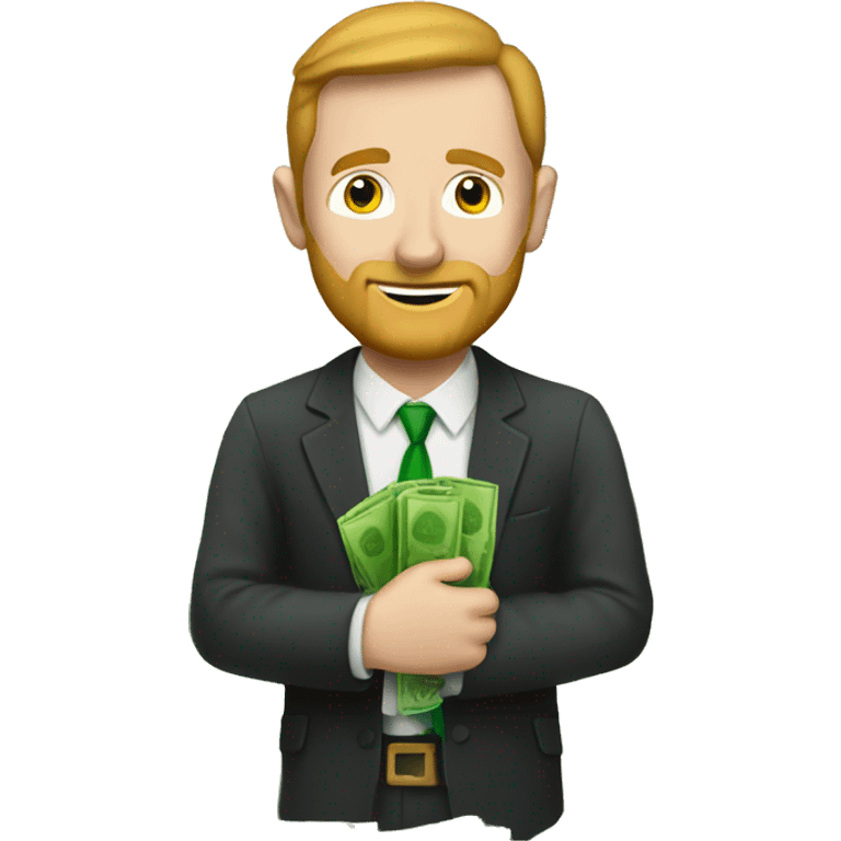 Irishman with money emoji