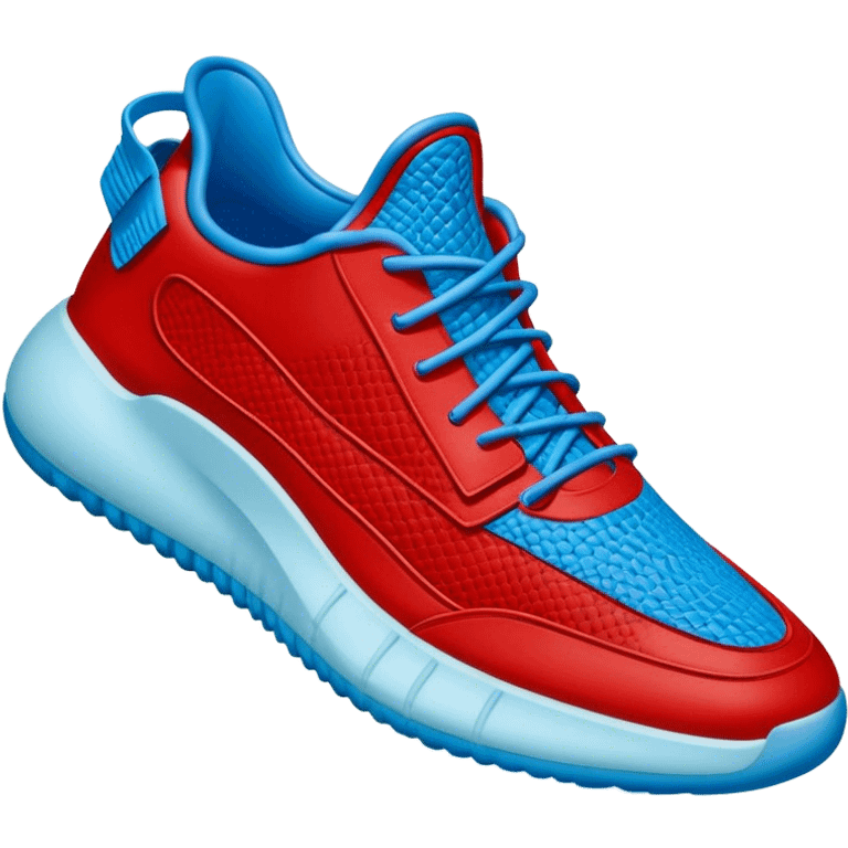 Red and bright blue Yeezys emoji