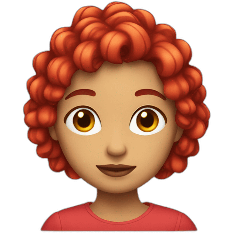 Chica pelo rojo corto emoji