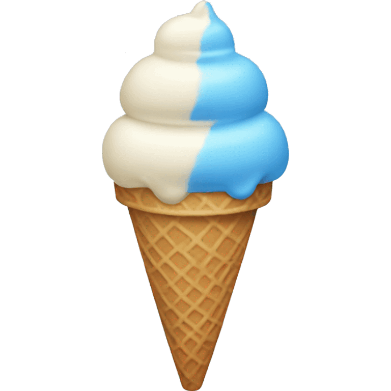 blue ice cream cone emoji