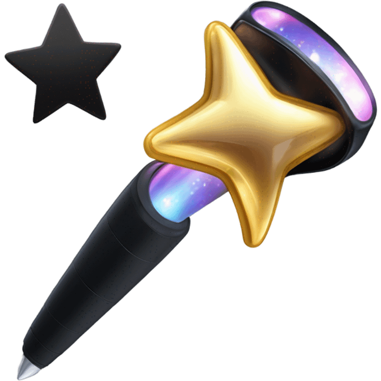 a magic wand and a video reel - discovery, sparkle, video, explore emoji