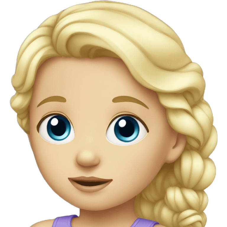 Blue eyed blonde toddler emoji