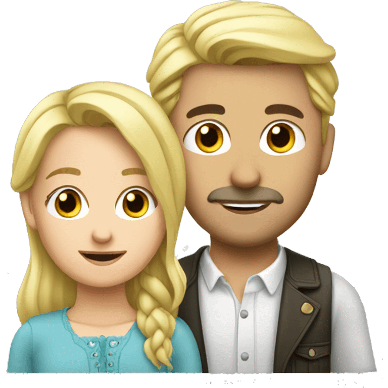 Blond German Girl with Türkisch husband emoji