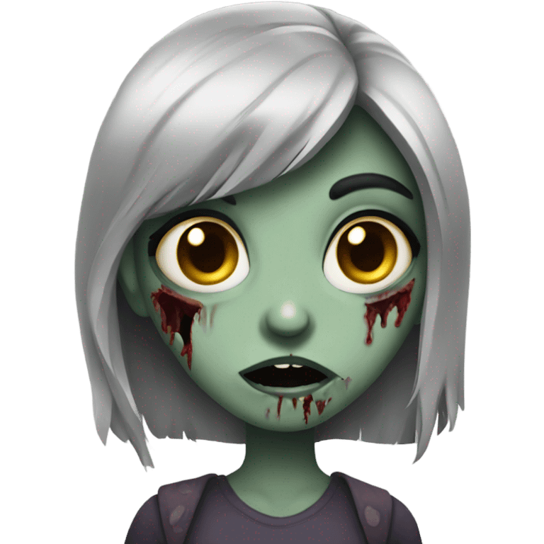 girl zombie with dark hair emoji