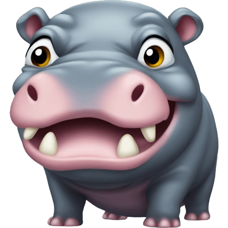 Mini angry pygmy hippo emoji