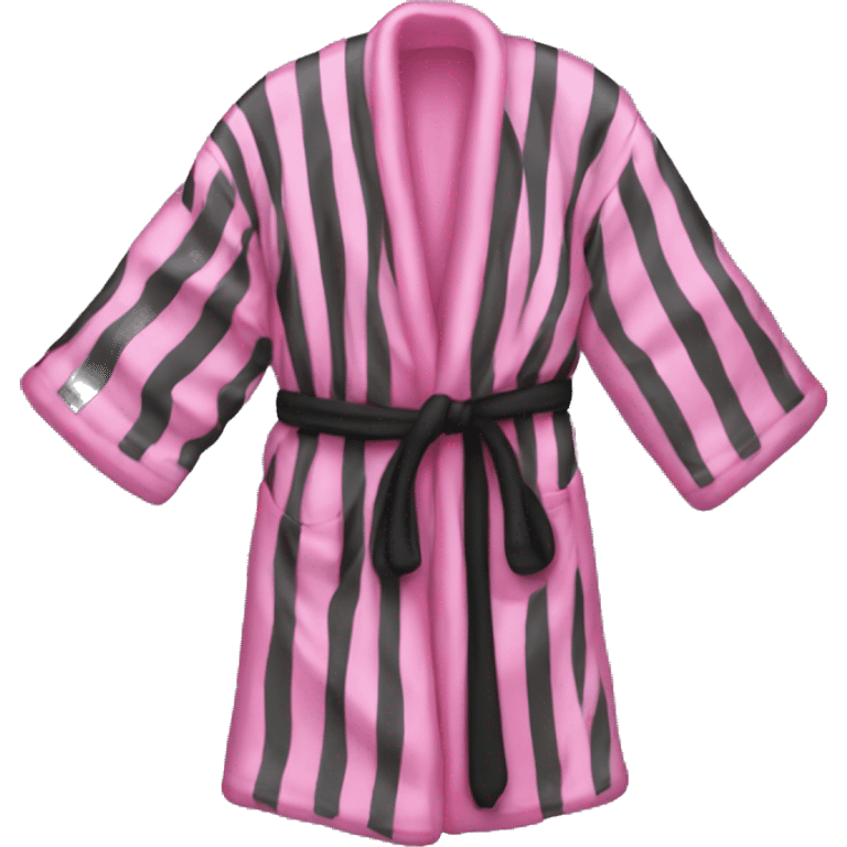 just a robe with black and pink vertical stripes emoji