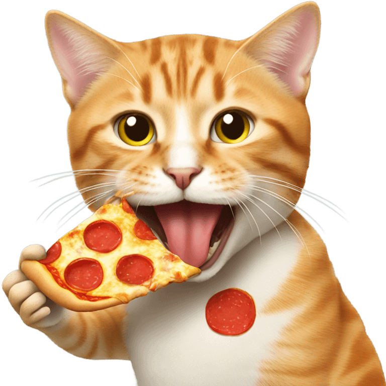 Cat eating pizza  emoji