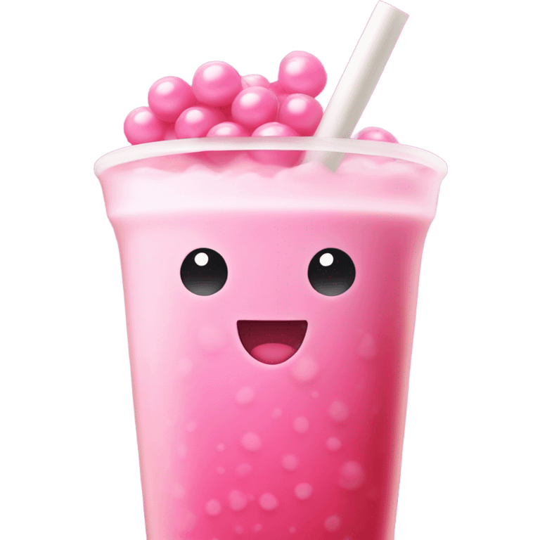 Pink boba emoji